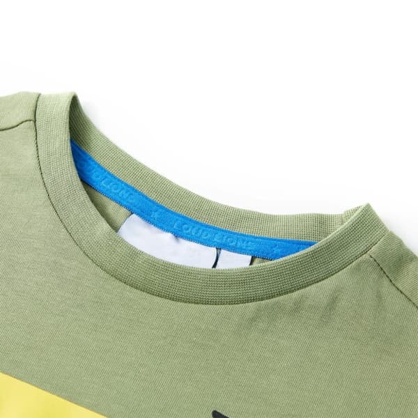 T-shirt med korta ärmar för barn ljus khaki 116 -  Toppar för barn