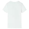 Miniatyrbillede 3 af 8: Kortærmet T-shirt til børn str. 116 ecrufarvet -  Toppe til børn