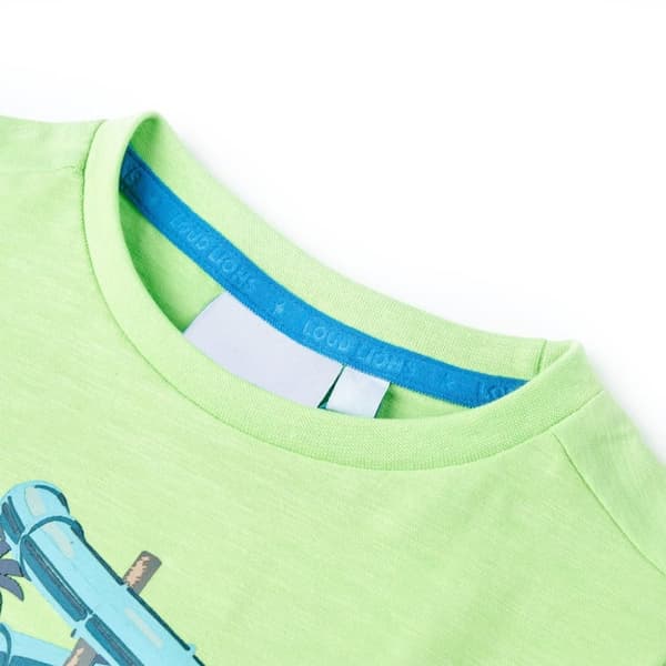 T-shirt för barn neongrön 116 - Toppar för barn