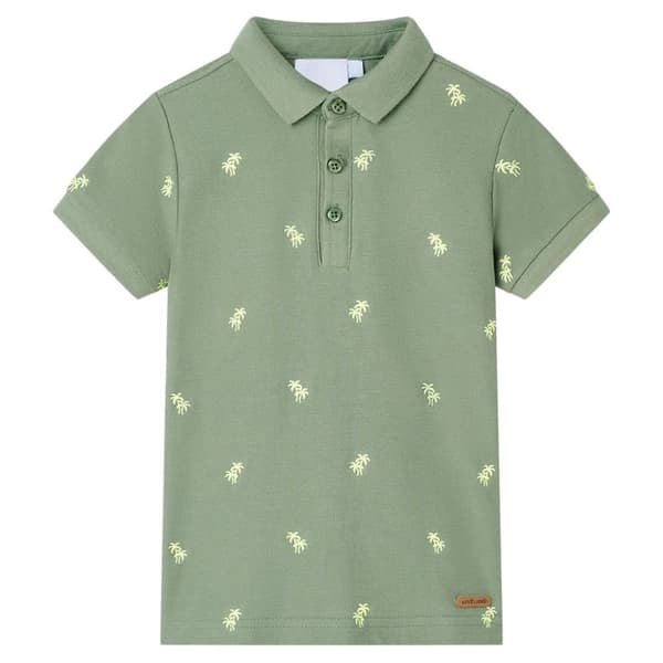 Poloshirt til børn str. 116 khakifarvet -  Toppe til børn