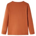 Miniatyrbillede 3 af 8: Langærmet T-shirt til børn str. 104 cognacfarvet -  Toppe til børn