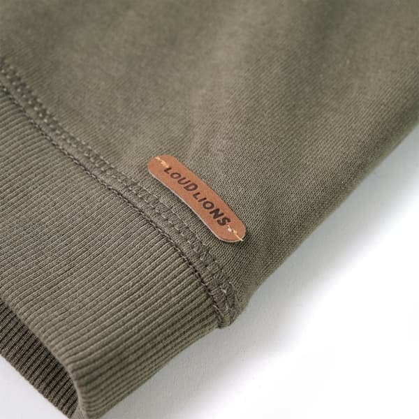 Tröja med huva för barn khaki 128 -  Toppar för barn