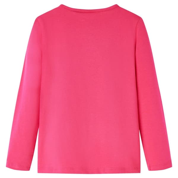 T-shirt med långa ärmar för barn stark rosa 116 -  Toppar för barn