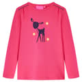 Miniatyrbild 2 av 9: T-shirt med långa ärmar för barn stark rosa 116 -  Toppar för barn
