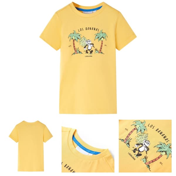 T-shirt för barn ljus ockra 104 -  Toppar för barn