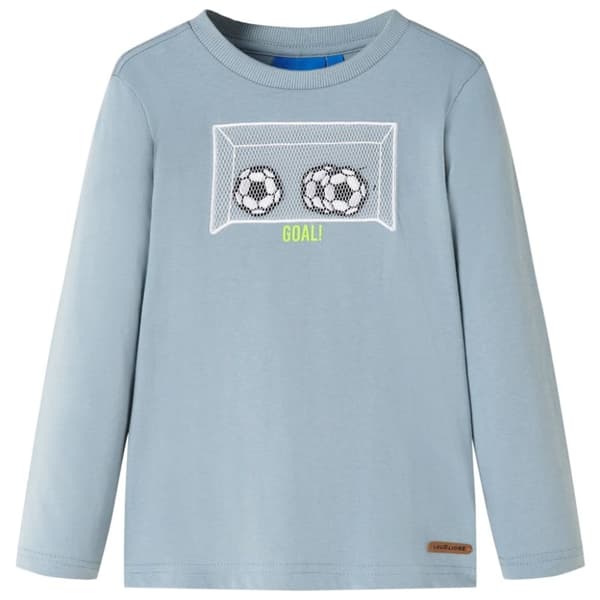 T-shirt med långa ärmar för barn ljusblå 128 - Toppar för barn