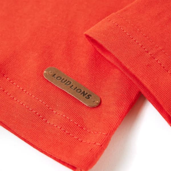 T-shirt med långa ärmar för barn stark orange 128 - Toppar för barn