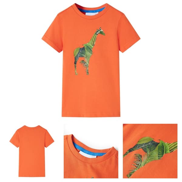 Kjol för barn stark orange 116 - Toppar för barn