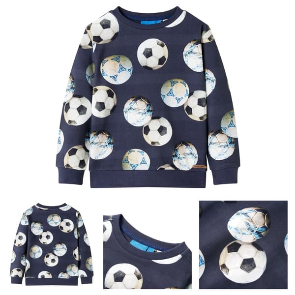 Sweatshirt til børn str. 116 marineblå -  Toppe til børn