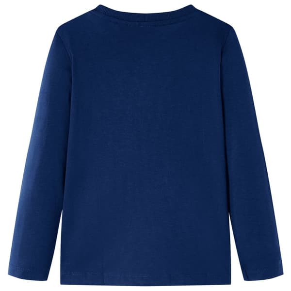T-shirt med långa ärmar för barn marinblå 116 -  Toppar för barn
