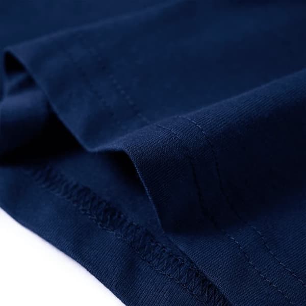 Langærmet T-shirt til børn str. 116 marineblå -  Toppe til børn