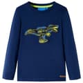 Miniatyrbillede 2 af 8: Langærmet T-shirt til børn str. 116 marineblå -  Toppe til børn