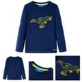 Miniatyrbillede 1 af 8: Langærmet T-shirt til børn str. 116 marineblå -  Toppe til børn