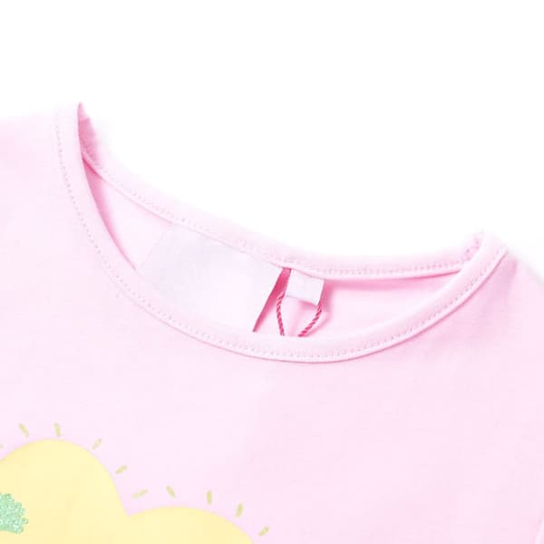 T-shirt för barn ljusrosa 128 - Toppar för barn