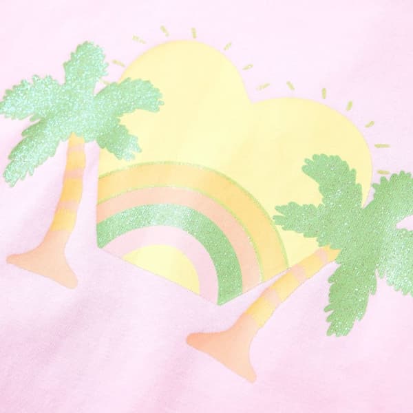 T-shirt för barn ljusrosa 128 - Toppar för barn