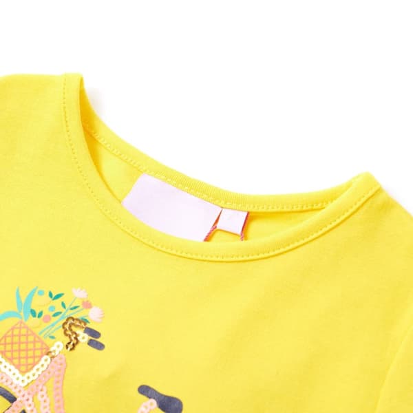 T-shirt til børn str. 128 gul -  Toppe til børn