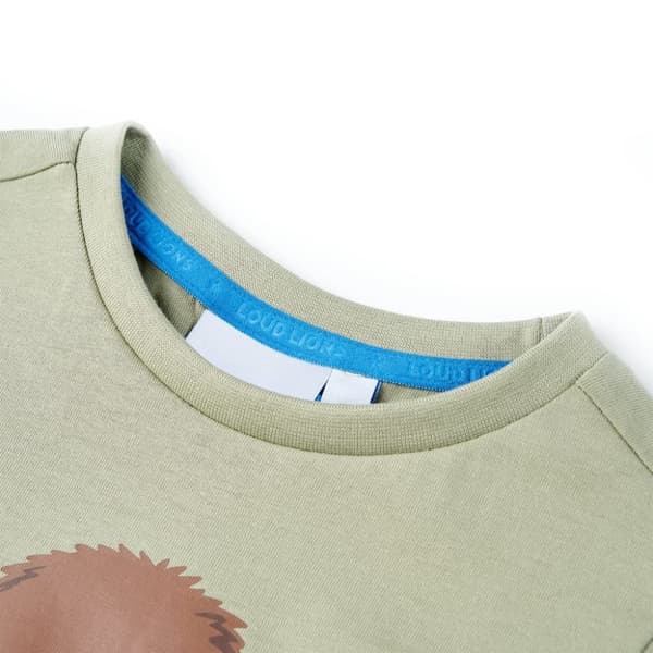 T-shirt med korta ärmar för barn ljus khaki 116 - Toppar för barn