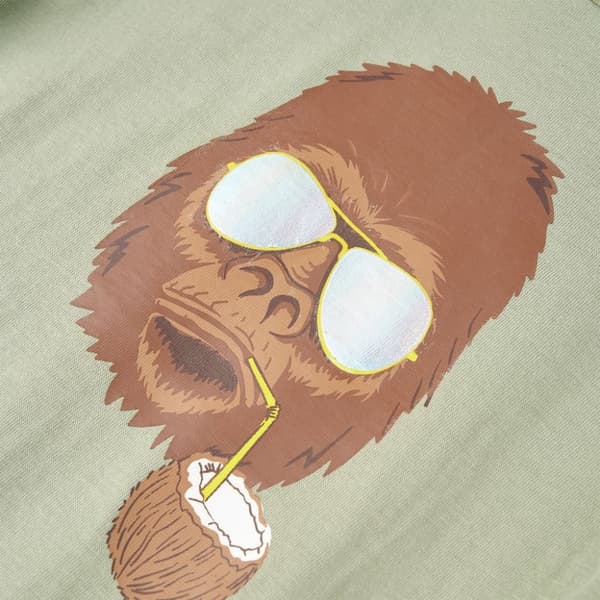 T-shirt med korta ärmar för barn ljus khaki 116 - Toppar för barn