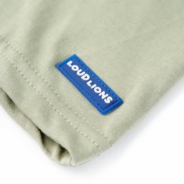 T-shirt med korta ärmar för barn ljus khaki 116 - Toppar för barn