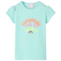 Miniatyrbillede 2 af 8: T-shirt til børn str. 104 akvamarinblå -  Toppe til børn