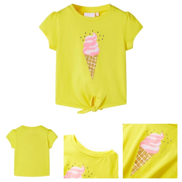 T-shirt för barn gul 128 -  Toppar för barn