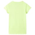 Miniatyrbild 3 av 8: T-shirt för barn fluorgul 116 -  Toppar för barn