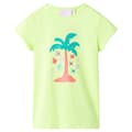 Miniatyrbild 2 av 8: T-shirt för barn fluorgul 116 -  Toppar för barn