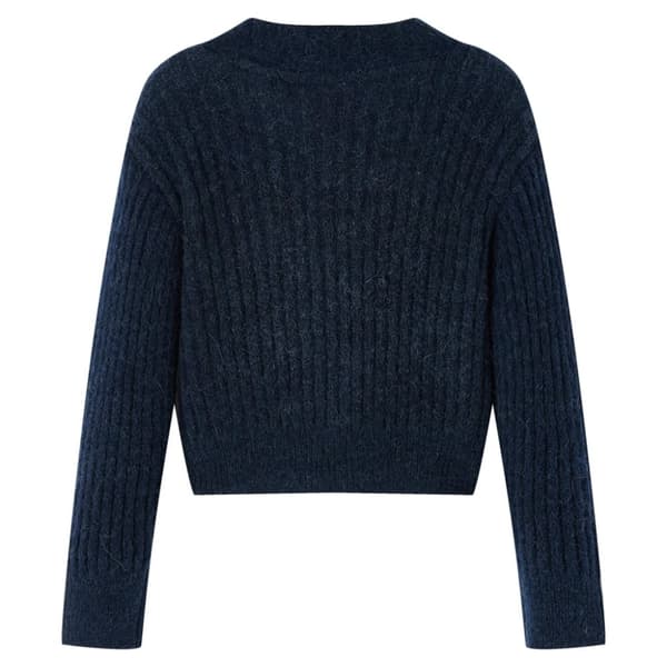 Strikket cardigan til børn str. 116 marineblå -  Toppe til børn