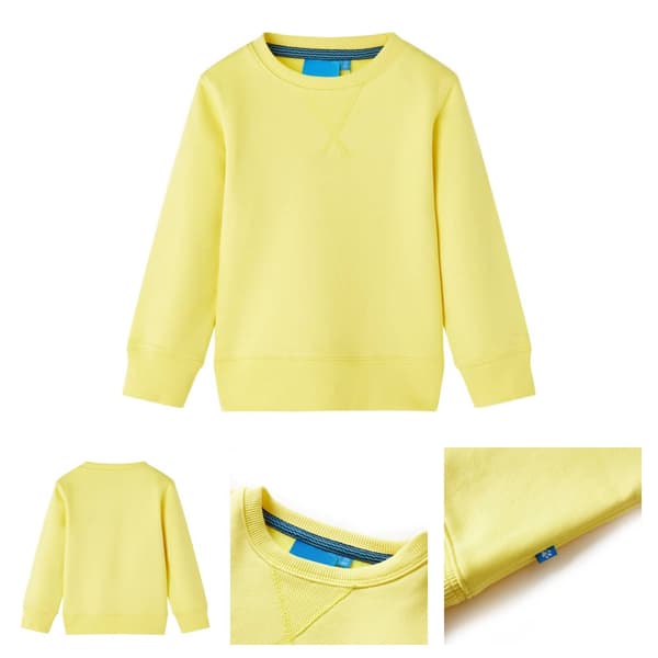 Sweatshirt til børn str. 104 lysegul - Toppe til børn