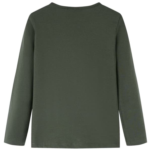 T-shirt med långa ärmar för barn khaki 116 - Toppar för barn