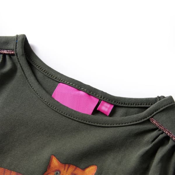 T-shirt med långa ärmar för barn khaki 116 -  Toppar för barn