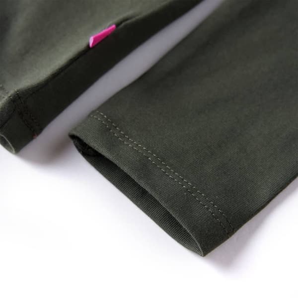 T-shirt med långa ärmar för barn khaki 116 - Toppar för barn