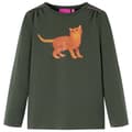 Miniatyrbild 2 av 8: T-shirt med långa ärmar för barn khaki 116 -  Toppar för barn