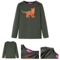 Miniatyrbild 1 av 8: T-shirt med långa ärmar för barn khaki 116 -  Toppar för barn