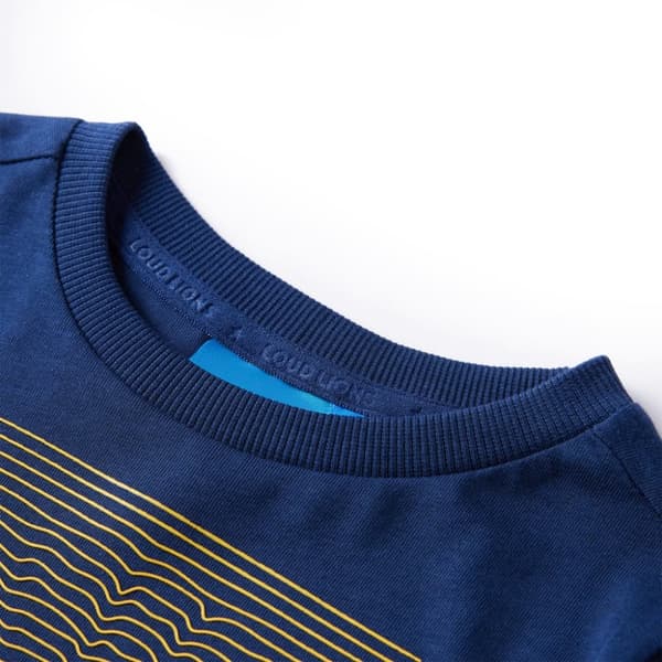 T-shirt med långa ärmar för barn marinblå 116 - Toppar för barn