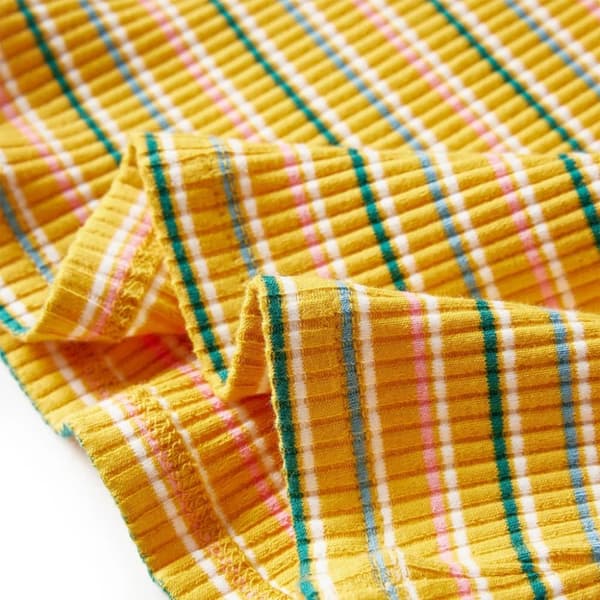 T-shirt med långa ärmar för barn polokrage ockra 128 - Toppar för barn