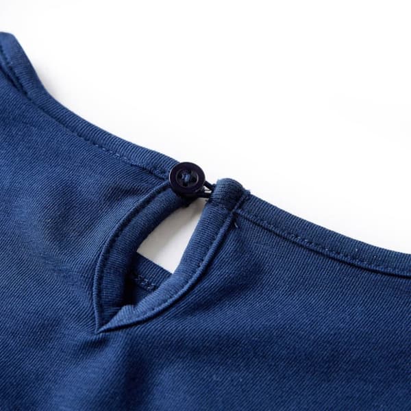 T-shirt med långa ärmar för barn marinblå 128 - Toppar för barn