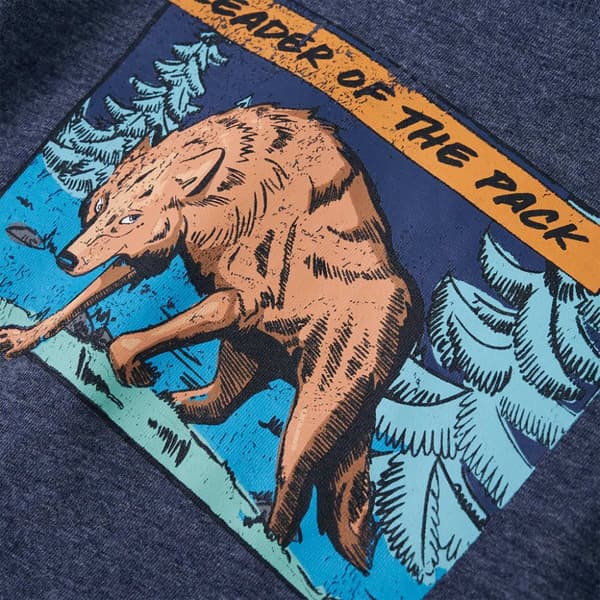 T-shirt med långa ärmar för barn blå melange 128 - Toppar för barn