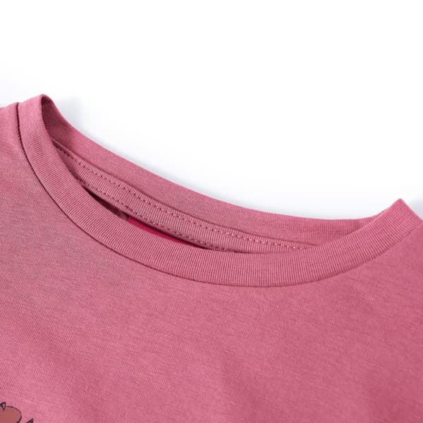 T-shirt med långa ärmar för barn hallonrosa 128 - Toppar för barn