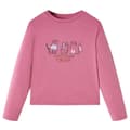 Miniatyrbild 2 av 8: T-shirt med långa ärmar för barn hallonrosa 128 -  Toppar för barn