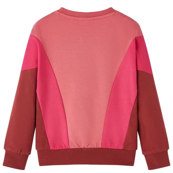 Tröja för barn färgblock rosa och henna 128 - Toppar för barn