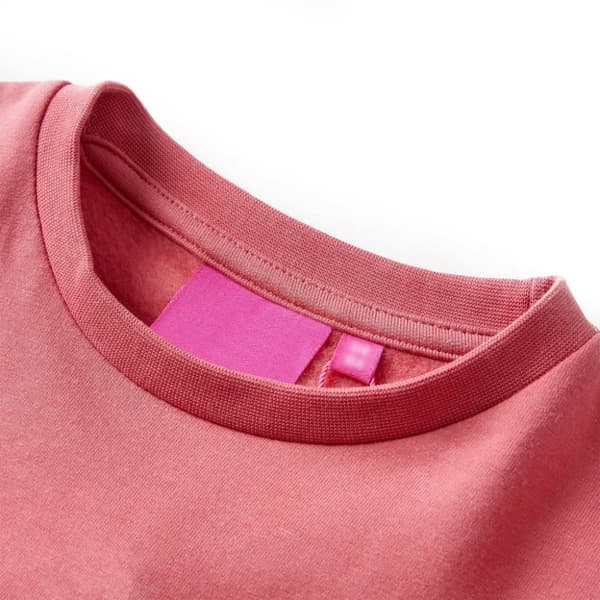 Tröja för barn färgblock rosa och henna 128 - Toppar för barn