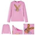 Miniatyrbild 1 av 8: T-shirt med långa ärmar för barn ljus rosa 116 -  Toppar för barn