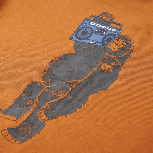 T-shirt med långa ärmar för barn mörk ockra 128 - Toppar för barn