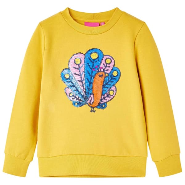Sweatshirt til børn str. 104 okkerfarvet - Toppe til børn