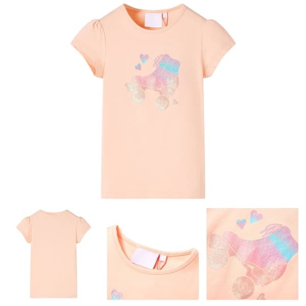 T-shirt för barn ljus orange 128 -  Toppar för barn