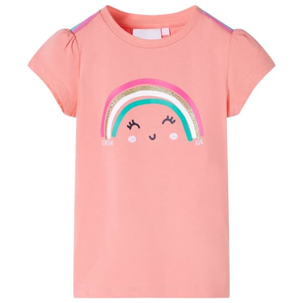 T-shirt för barn ljus korall 104 - Toppar för barn
