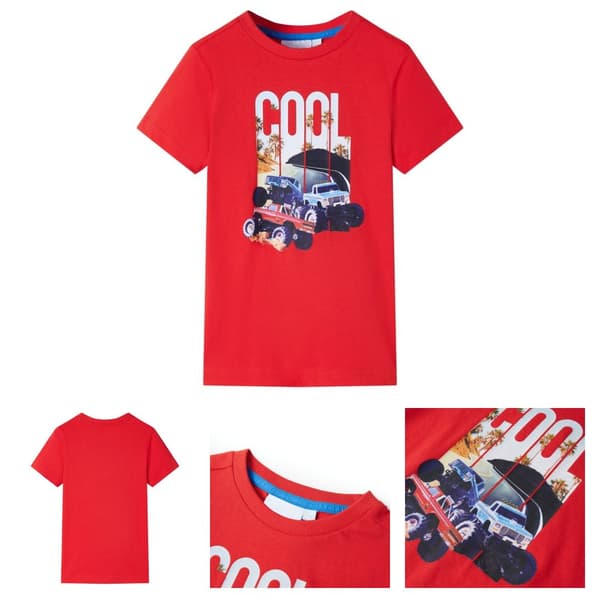 T-shirt för barn röd 128 -  Toppar för barn