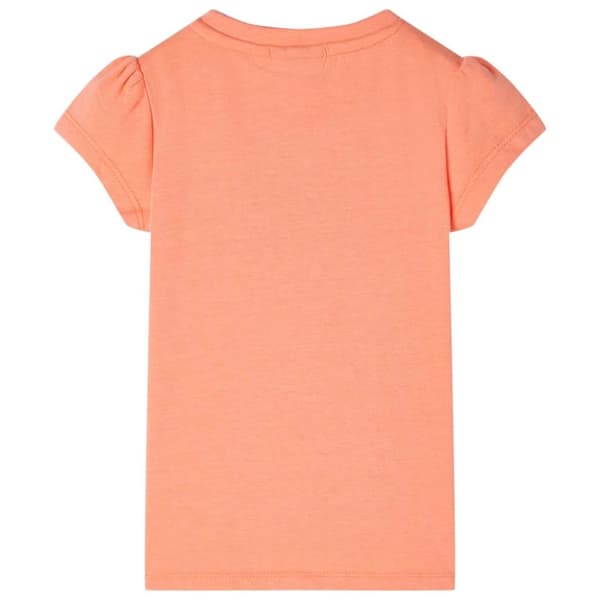 T-shirt med formade ärmar för barn neon orange 128 - Toppar för barn