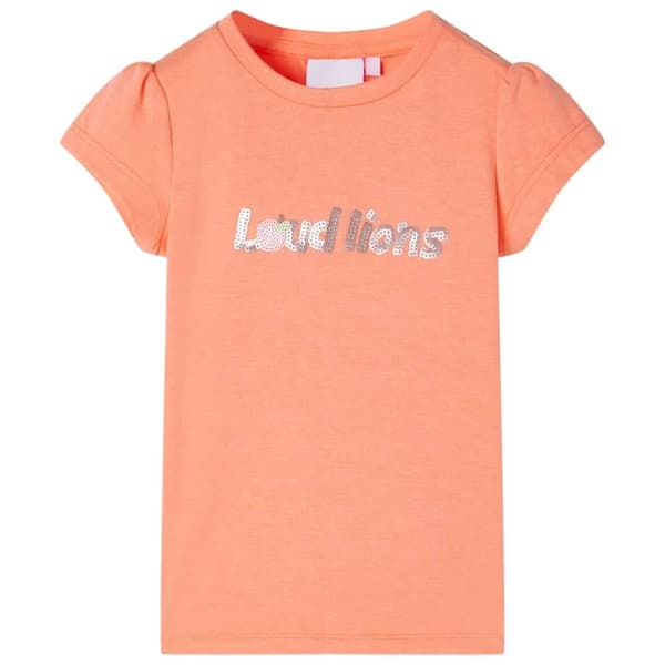 T-shirt med formade ärmar för barn neon orange 128 - Toppar för barn